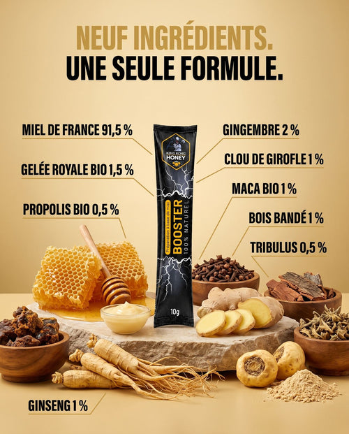 HoneyFoudre – Sticks de Miel Aphrodisiaque (3 / 6 / 12 sticks)