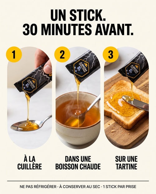 HoneyFoudre – Sticks de Miel Aphrodisiaque (3 / 6 / 12 sticks)