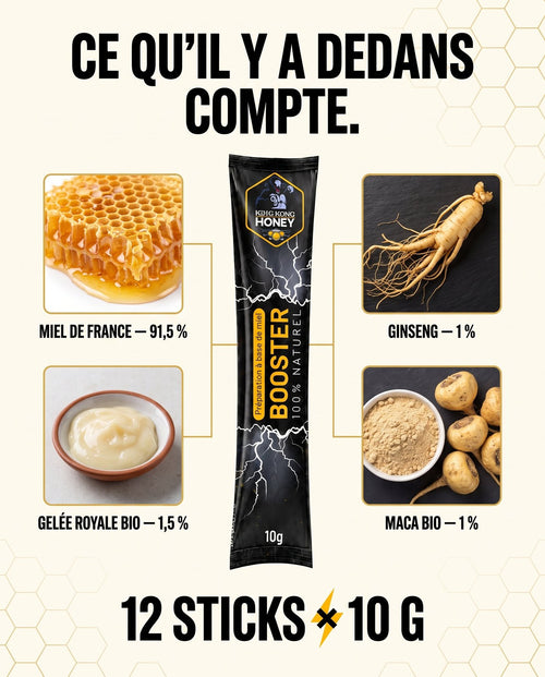 HoneyFoudre – Sticks de Miel Aphrodisiaque (3 / 6 / 12 sticks)